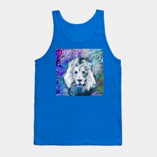 LION WHITE ON A STARRY NIGHT Tank Top